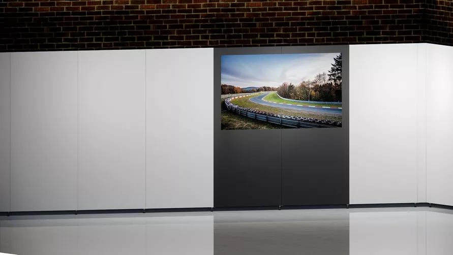 Media wall with 75'' TV
